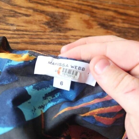 Marissa Webb Lilly Printed Midi Shirtdress sz 6 - Picture 3 of 5